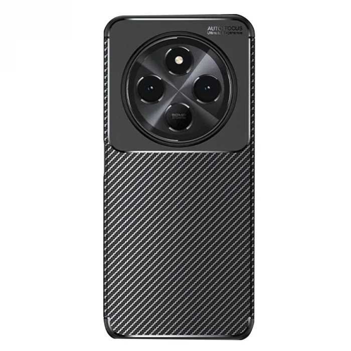 BUĞZ Xiaomi Redmi 14c Kılıf Auto Focus Karbon Kapak - Siyah
