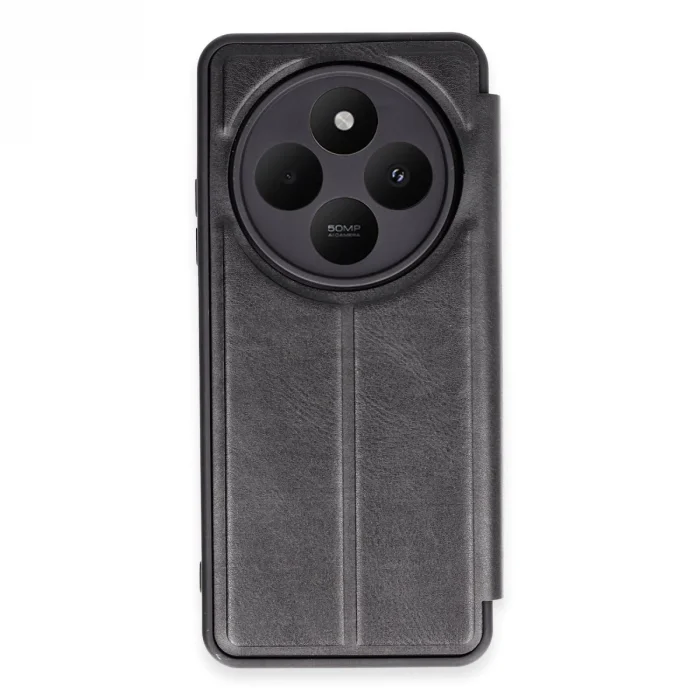 BUĞZ Xiaomi Redmi 14c Kılıf Flip Cover - Siyah