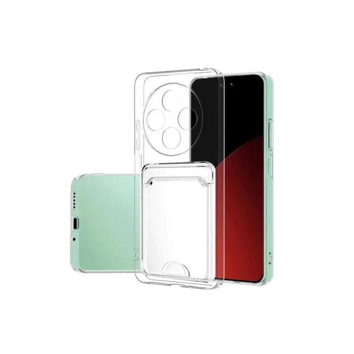 BUĞZ Xiaomi Redmi 14c Kılıf Kart Şeffaf Silikon - Şeffaf