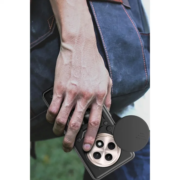 BUĞZ Xiaomi Redmi 14c Kılıf Pars Lens Yüzüklü Silikon - Lacivert