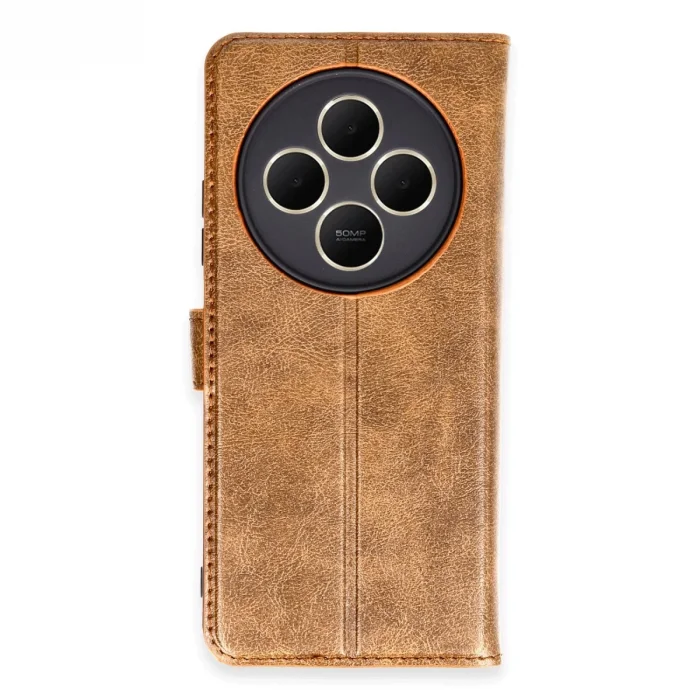 BUĞZ Xiaomi Redmi 14c Kılıf Trend S Plus Kapaklı Kılıf - Taba