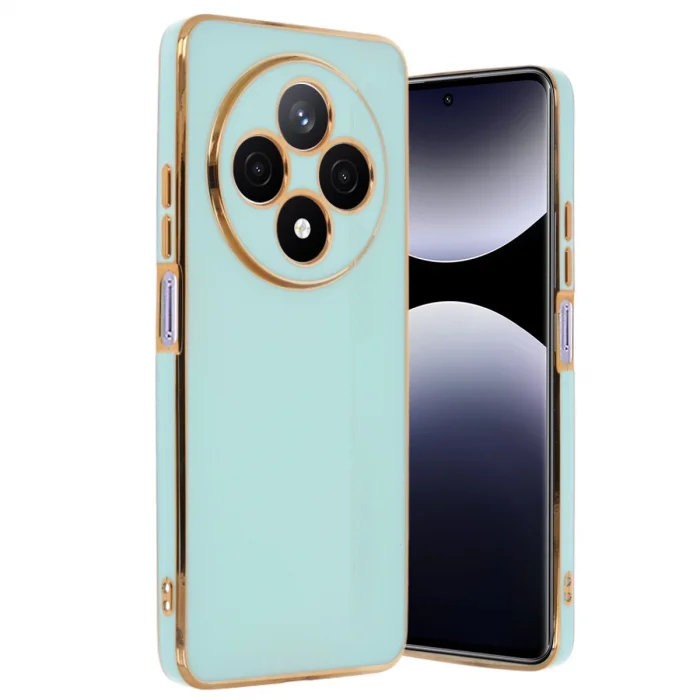 BUĞZ Xiaomi Redmi 14c Kılıf Volet Silikon - Açık Yeşil