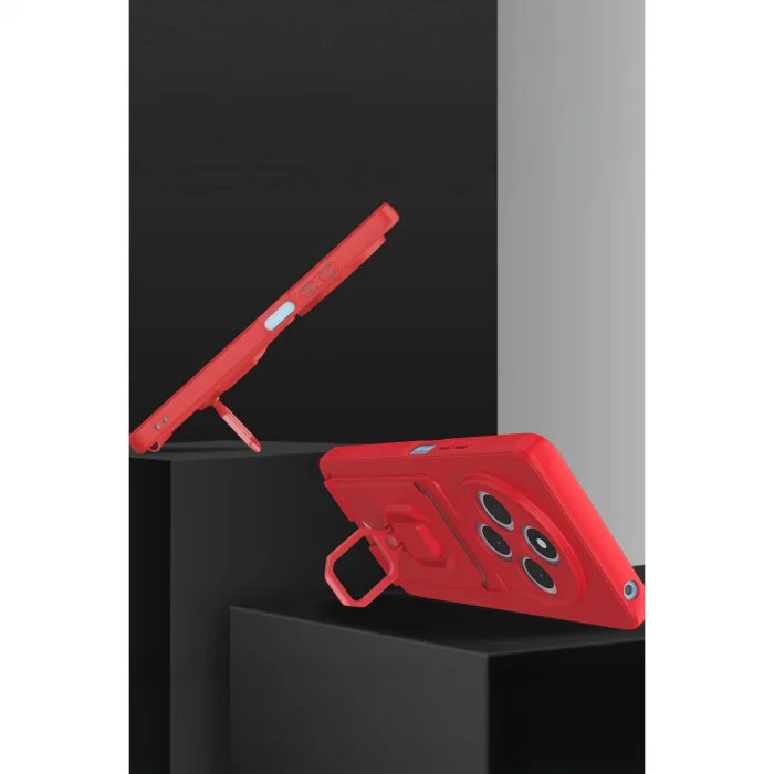 BUĞZ Xiaomi Redmi 14c Kılıf Zuma Kartvizitli Yüzüklü Silikon - Yeşil