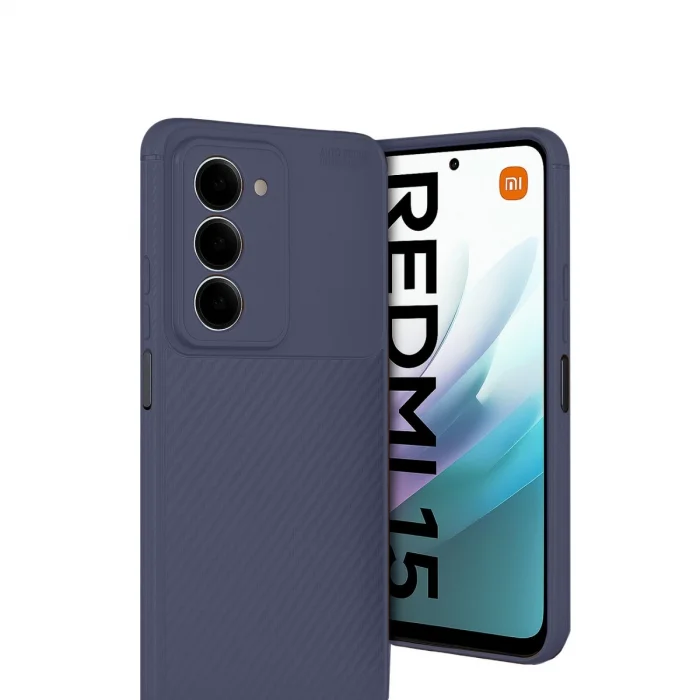 BUĞZ Xiaomi Redmi 15 4g Auto Focus Karbon Kapak - Lacivert
