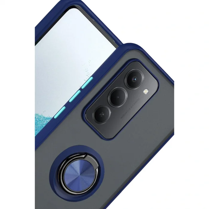 BUĞZ Xiaomi Redmi 15 4g Montreal Yüzüklü Silikon Kapak - Lacivert