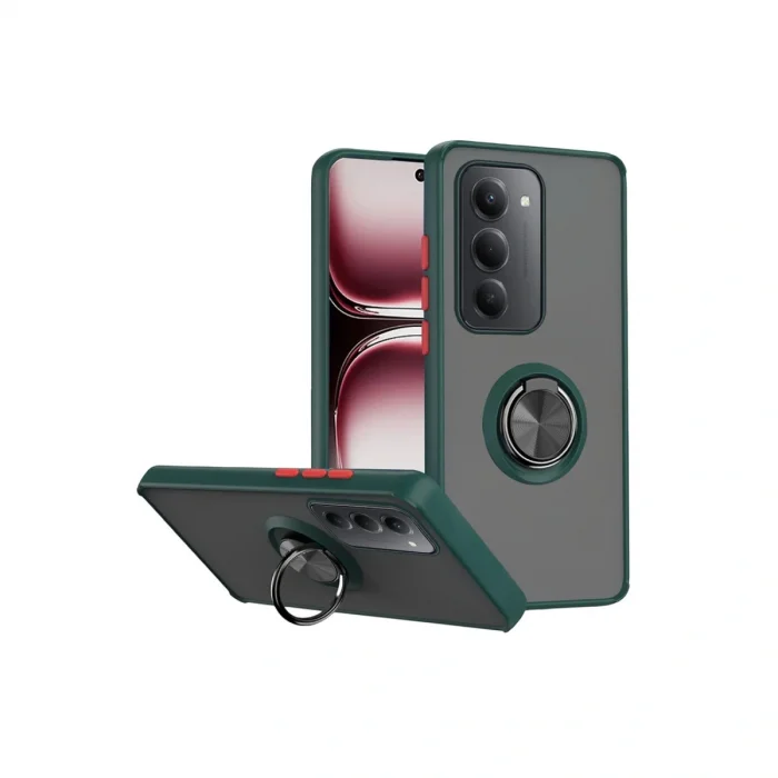 BUĞZ Xiaomi Redmi 15 4g Montreal Yüzüklü Silikon Kapak - Yeşil