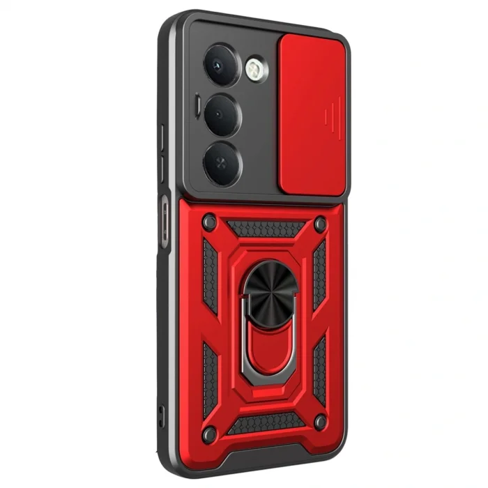 BUĞZ Xiaomi Redmi 15 4g Pars Lens Yüzüklü Silikon - Kırmızı