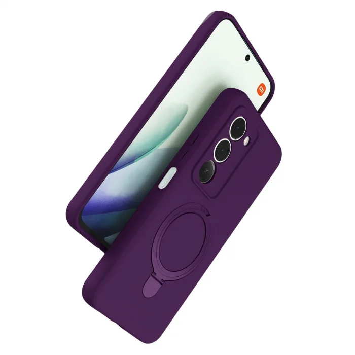 BUĞZ Xiaomi Redmi 15 4g Regal Magsafe Standlı Kapak - Derin Mor