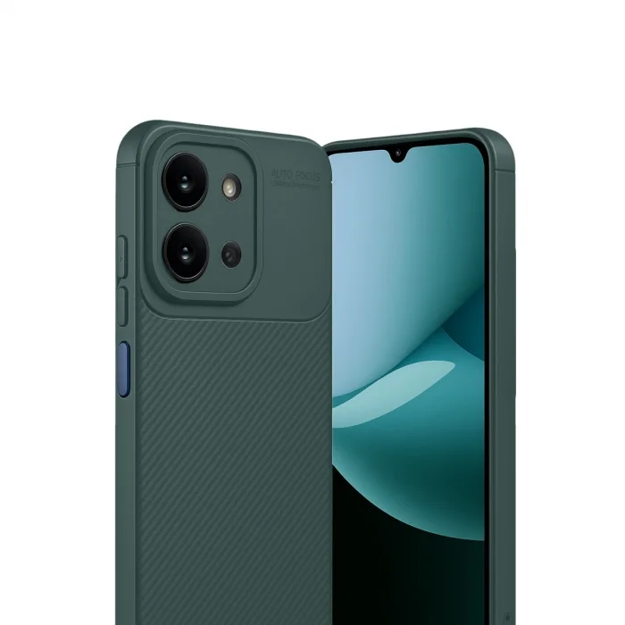 BUĞZ Xiaomi Redmi 15c 4g Auto Focus Karbon Kapak - Koyu Yeşil