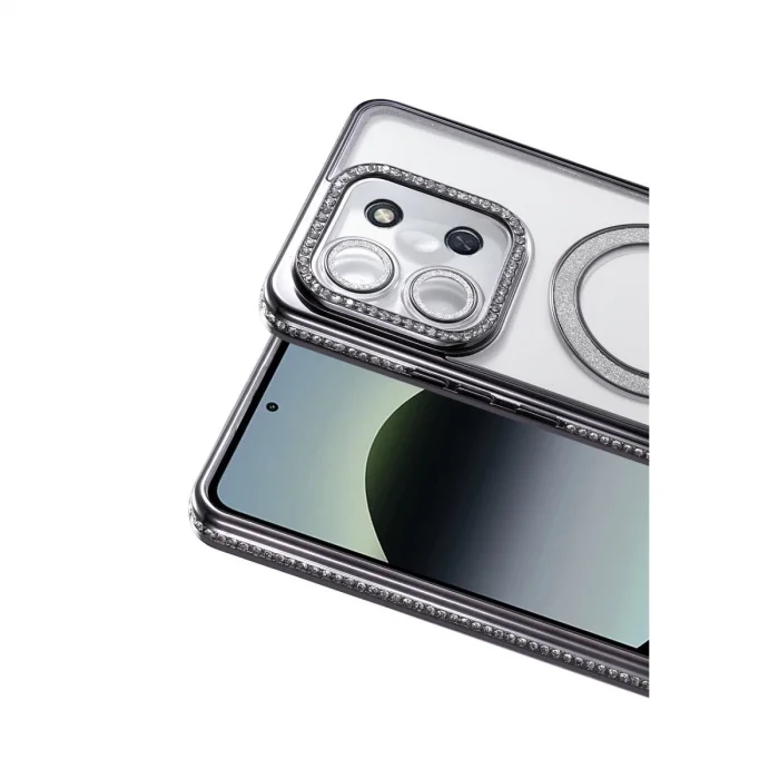 BUĞZ Xiaomi Redmi 15c 4g Joke Simli Magneticsafe Kılıf - Siyah