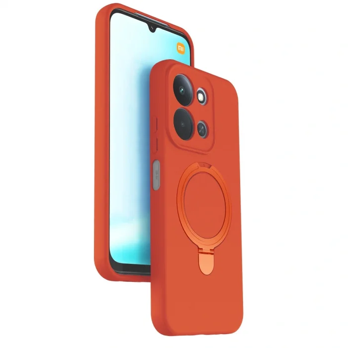 BUĞZ Xiaomi Redmi 15c 4g Regal Magsafe Standlı Kapak - Turuncu