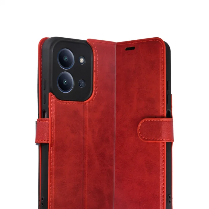 BUĞZ Xiaomi Redmi 15c 4g Trend S Plus Kapaklı Kılıf - Kırmızı