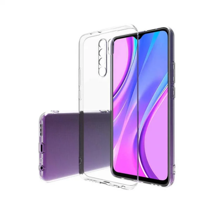BUĞZ Xiaomi Redmi 9 Kılıf Lüx Şeffaf Silikon - Şeffaf