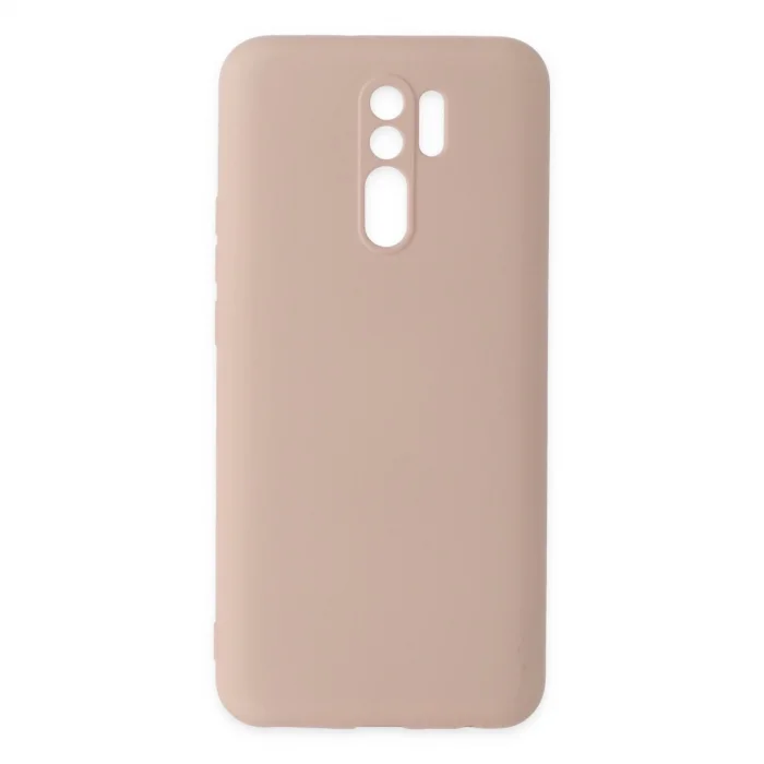 BUĞZ Xiaomi Redmi 9 Kılıf Nano İçi Kadife Silikon - Pudra