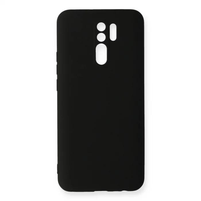 BUĞZ Xiaomi Redmi 9 Kılıf Nano İçi Kadife Silikon - Siyah