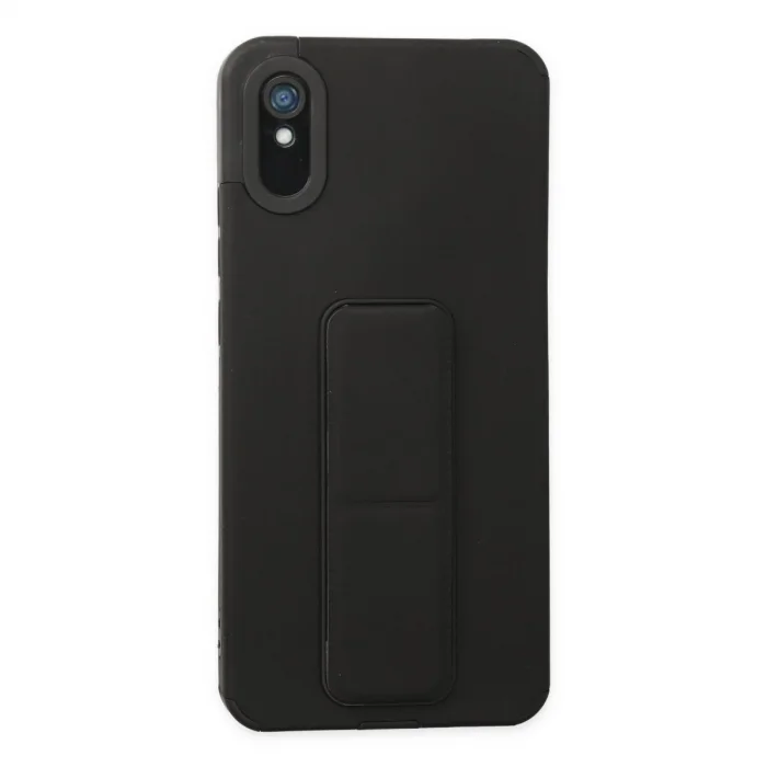 BUĞZ Xiaomi Redmi 9a Kılıf Mega Standlı Silikon - Siyah