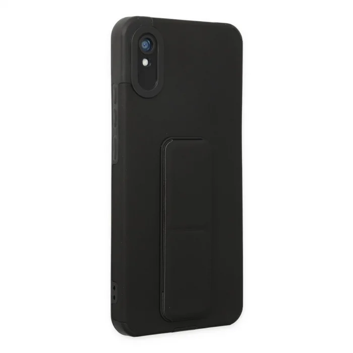 BUĞZ Xiaomi Redmi 9a Kılıf Mega Standlı Silikon - Siyah
