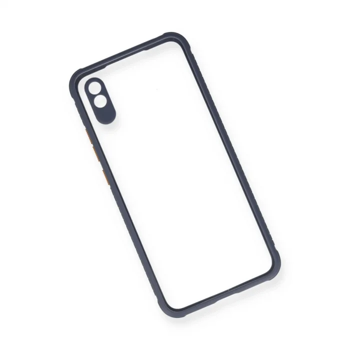 BUĞZ Xiaomi Redmi 9a Kılıf Miami Şeffaf Silikon - Gri