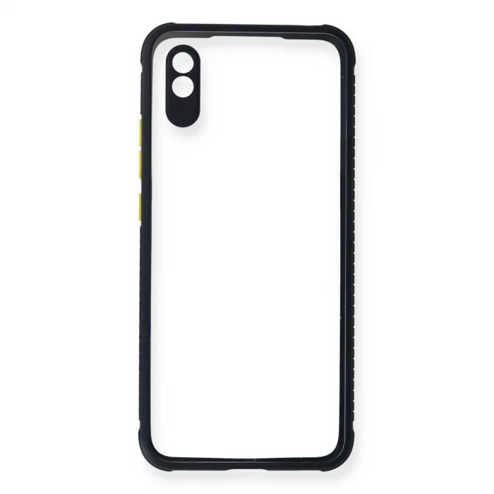 BUĞZ Xiaomi Redmi 9a Kılıf Miami Şeffaf Silikon - Lacivert