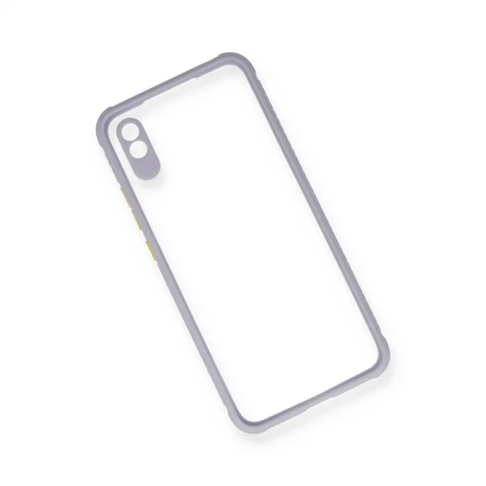 BUĞZ Xiaomi Redmi 9a Kılıf Miami Şeffaf Silikon - Lila