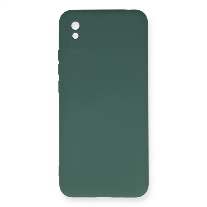 BUĞZ Xiaomi Redmi 9a Kılıf Nano İçi Kadife Silikon - Koyu Yeşil