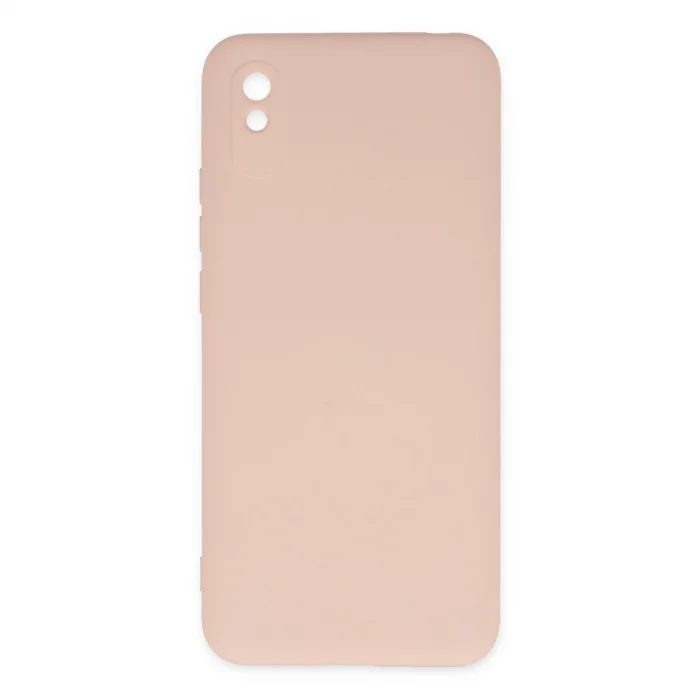 BUĞZ Xiaomi Redmi 9a Kılıf Nano İçi Kadife Silikon - Pudra