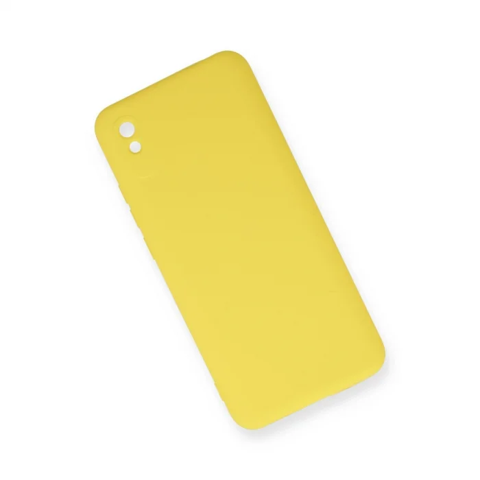 BUĞZ Xiaomi Redmi 9a Kılıf Nano İçi Kadife Silikon - Sarı