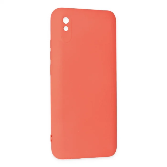 BUĞZ Xiaomi Redmi 9a Kılıf Nano İçi Kadife Silikon - Turuncu