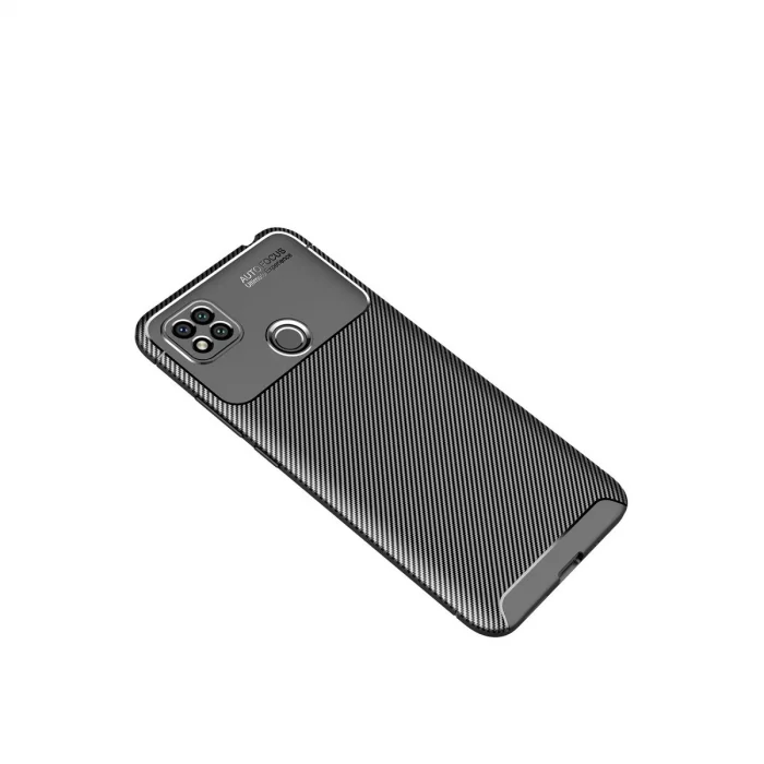BUĞZ Xiaomi Redmi 9c Kılıf Auto Focus Karbon Kapak - Siyah