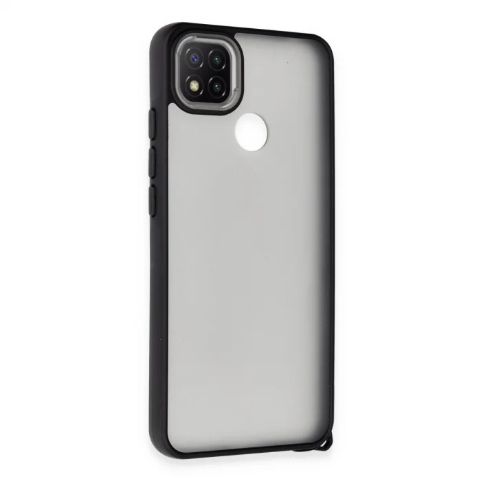 BUĞZ Xiaomi Redmi 9c Kılıf Elegant Kapak - Siyah