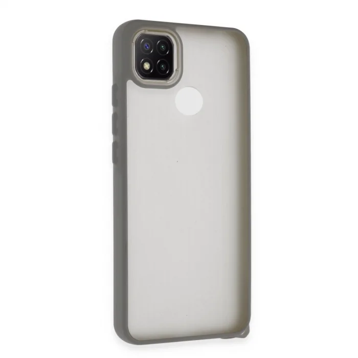 BUĞZ Xiaomi Redmi 9c Kılıf Elegant Kapak - Titan Gri