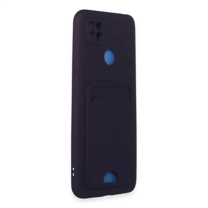 BUĞZ Xiaomi Redmi 9c Kılıf Kelvin Kartvizitli Silikon - Derin Mor