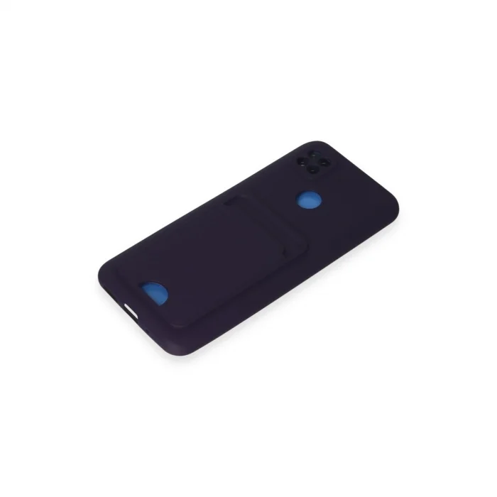 BUĞZ Xiaomi Redmi 9c Kılıf Kelvin Kartvizitli Silikon - Derin Mor