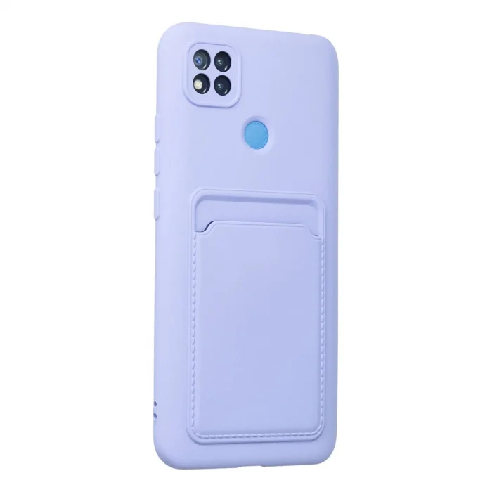 BUĞZ Xiaomi Redmi 9c Kılıf Kelvin Kartvizitli Silikon - Lila