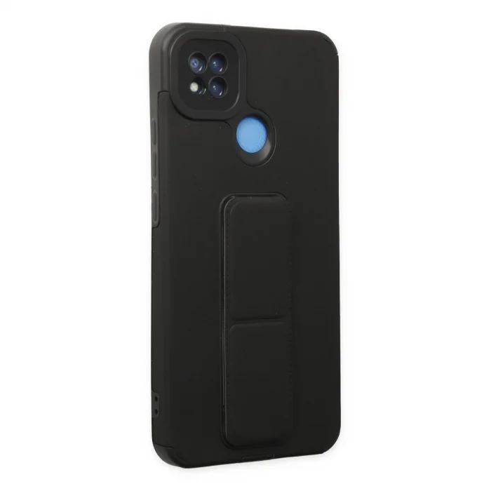 BUĞZ Xiaomi Redmi 9c Kılıf Mega Standlı Silikon - Siyah