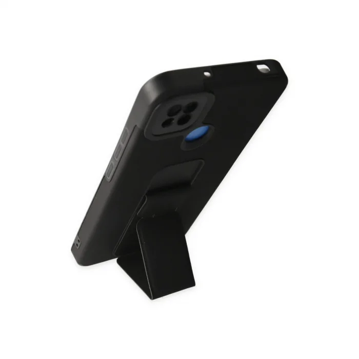 BUĞZ Xiaomi Redmi 9c Kılıf Mega Standlı Silikon - Siyah