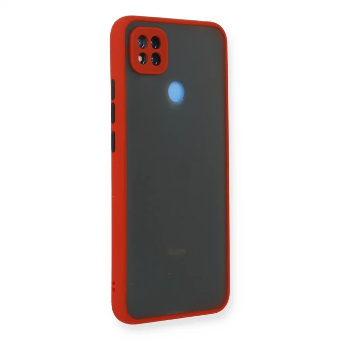 BUĞZ Xiaomi Redmi 9c Kılıf Montreal Silikon Kapak - Kırmızı