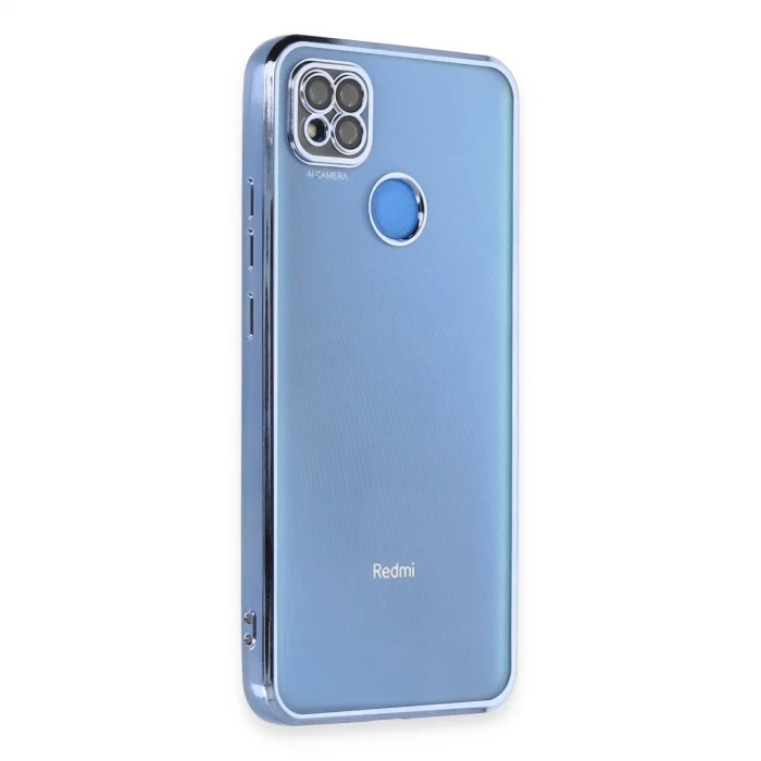 BUĞZ Xiaomi Redmi 9c Kılıf Razer Lensli Silikon - Açık Mavi