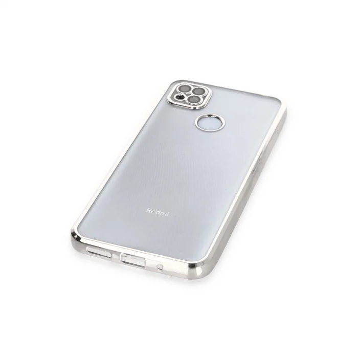 BUĞZ Xiaomi Redmi 9c Kılıf Razer Lensli Silikon - Gümüş