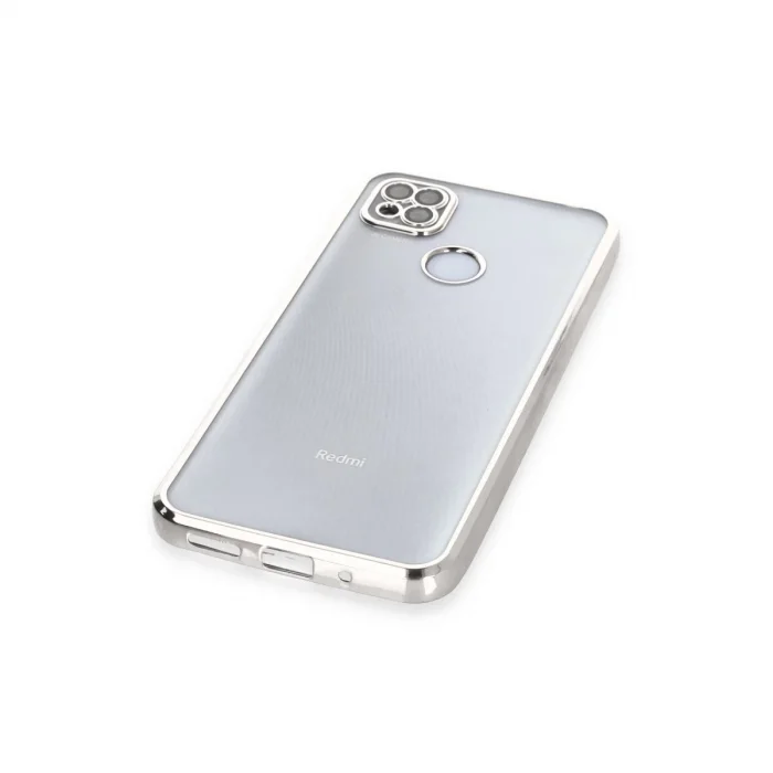 BUĞZ Xiaomi Redmi 9c Kılıf Razer Lensli Silikon - Gümüş