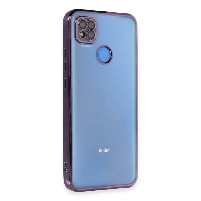BUĞZ Xiaomi Redmi 9c Kılıf Razer Lensli Silikon - Mor