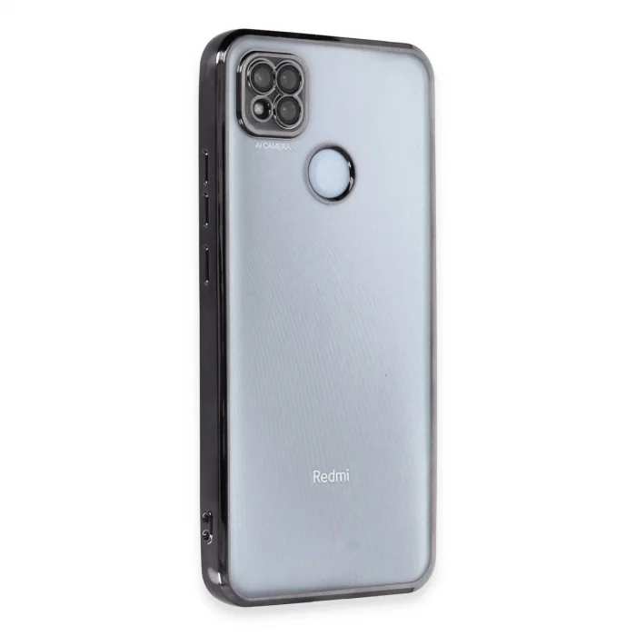 BUĞZ Xiaomi Redmi 9c Kılıf Razer Lensli Silikon - Siyah