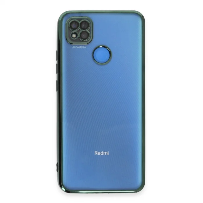 BUĞZ Xiaomi Redmi 9c Kılıf Razer Lensli Silikon - Yeşil
