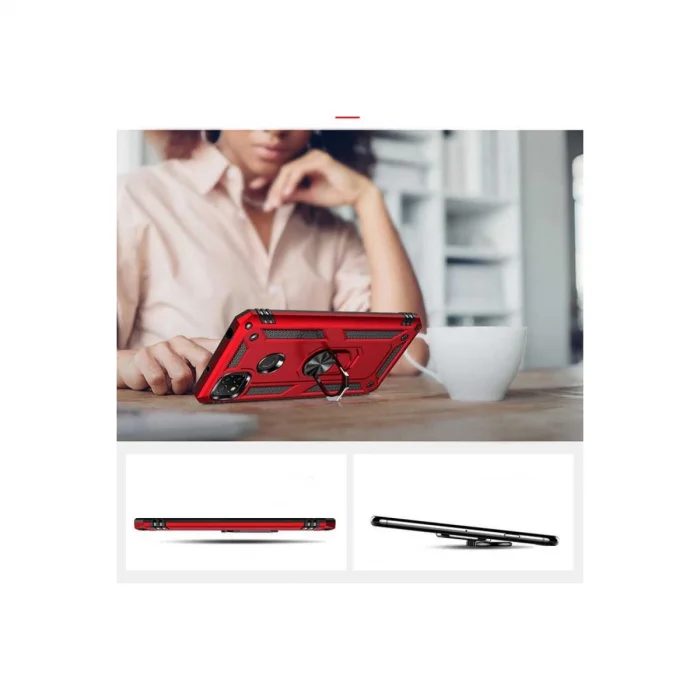 BUĞZ Xiaomi Redmi 9c Kılıf Sofya Yüzüklü Silikon Kapak - Rose