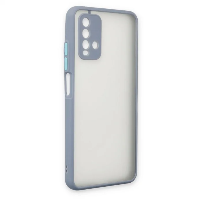 BUĞZ Xiaomi Redmi 9t Kılıf Montreal Silikon Kapak - Gri