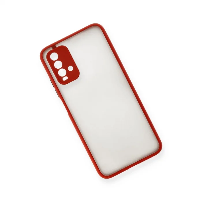 BUĞZ Xiaomi Redmi 9t Kılıf Montreal Silikon Kapak - Kırmızı