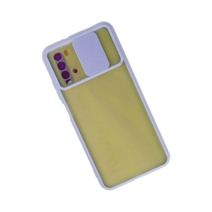 BUĞZ Xiaomi Redmi 9t Kılıf Palm Buzlu Kamera Sürgülü Silikon - Lila