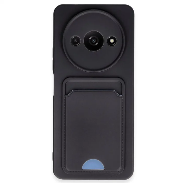 BUĞZ Xiaomi Redmi A3 4g Kılıf Kelvin Kartvizitli Silikon - Siyah