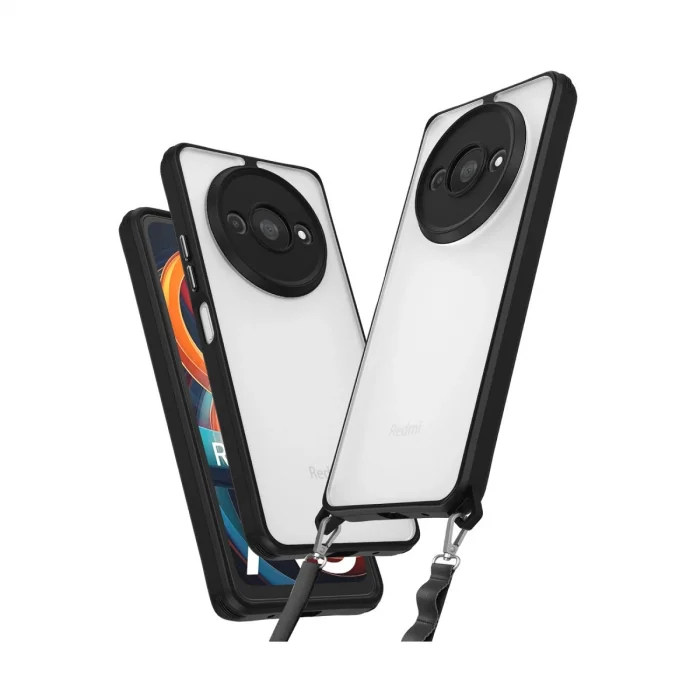 BUĞZ Xiaomi Redmi A3 4g Kılıf Penta Silikon Kılıf - Siyah