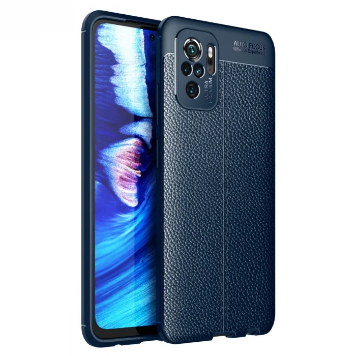 BUĞZ Xiaomi Redmi Note 10 Kılıf Auto Focus Kapak - Lacivert